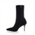 vivianly Stretch Pointed Toe Sock Booties Mid-Calf Ankle Boot Stiletto Heel Boots for Women Black