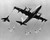 Posterazzi Low angle view of an aircraft refueling four fighter planes R3Y-2 Tradewind Poster Print  -18 x 24- Posterazzi Low angle view of an aircraft refueling four fighter planes R3Y-2 Tradewind Poster Print  -18 x 24-