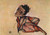 Self-portrait with arms thrust backwards 1915 Poster Print by Egon Schiele -18 x 24-
