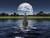 Posterazzi PSTRFF200853S Man in a Boat Floats Toward Green Planet Rise Over Horizon Photo Print  11 x 17  Multi