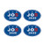Defemim Oval Shaped Magnet 4 Pack-Joe Biden for President 2020-Democrat Party Magnetic Bumper Sticker - 6 x 4 Magnetic for Car or Refrigerator -G-