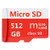512GB Micro SD SDXC Card High Speed Class 10 Memory SDXC Card with Adapter -512GB-
