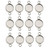 50pcs 10mm Stainless Steel Round Blank Bezel Pendant Connector Trays Base Cabochon Settings Trays Pendant Blanks Links for Jewelry Making DIY Findings