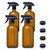 16 oz Empty Amber Glass Spray Bottles Refillable Container for Essential Oils  Cleaning Products  or Aromatherapy  Durable Trigger Sprayer w-Mist and