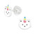 AUBE JEWELRY Hypoallergenic 925 Sterling Silver White Caticorn Stud Earrings with Silicone Coated Push Backs for Girls and Women AUBE JEWELRY Hypoallergenic 925 Sterling Silver White Caticorn Stud Earrings with Silicone Coated Push Backs for Girls and Women
