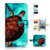 (for iPod Touch 5 6 / iTouch 5 6) Flip Wallet Case Cover & Screen Protector Bundle - A21665 Turtle in Sea