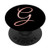 Monogram Letter G - Rose Pink and Black - Initial Series PopSockets Grip and Stand for Phones and Tablets