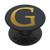 Golden Initial Letter G On Dark Gray PopSockets PopGrip Swappable Grip for Phones and Tablets