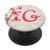 Letter G Initial Elegant Pink Floral Monogram G PopSockets Grip and Stand for Phones and Tablets