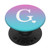 Initial Letter G Heart Gradient Purple Teal Blue Monogram PopSockets PopGrip Swappable Grip for Phones and Tablets
