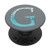 Silver Light Blue Initial Letter G On Slate Gray PopSockets PopGrip Swappable Grip for Phones and Tablets