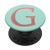 Golden Rose Pink Initial Letter G On Mint Green PopSockets PopGrip Swappable Grip for Phones and Tablets