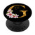 Monogram Letter Initial G With Pink Roses PopSockets Grip and Stand for Phones and Tablets
