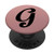 Monogram G - Rose Pink and Black - Initial Series PopSockets Grip and Stand for Phones and Tablets