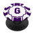 Purple Chevron Monogram Letter G Initial Monogrammed Name PopSockets Grip and Stand for Phones and Tablets