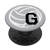 Monogram Initial G - Gray Volleyball With Letter G PopSockets Grip and Stand for Phones and Tablets