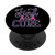 Pink Breast Cancer Awareness -Find Cure Ribbon Women Month PopSockets Grip and Stand for Phones and Tablets