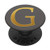 Golden Initial Letter G On Space Gray PopSockets PopGrip Swappable Grip for Phones and Tablets