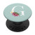 Teal Mint Monogram Letter Initial With Flowers And White G PopSockets Grip and Stand for Phones and Tablets