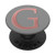 Golden Rose Pink Initial Letter G On Light Grey PopSockets PopGrip Swappable Grip for Phones and Tablets