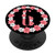 Letter G Initial Pink White Floral Personalized Monogram PopSockets Grip and Stand for Phones and Tablets