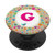 Letter G Initial Retro Floral Monogram G PopSockets Grip and Stand for Phones and Tablets