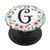 Monogram Letter G - Beautiful Floral Initial PopSockets Grip and Stand for Phones and Tablets