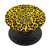 Leopard Print Yellow Pink Monogram Initial Letter G PopSockets Grip and Stand for Phones and Tablets