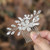 Unicra Bride Wedding Flower Hair Comb Rhinestone Bridal Side Comb Leaves Hair Accessories for Women and Girls -Silver-