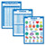 3 Pack - Multiplication Table Poster - Division - 3D Shapes Chart -Laminated  18 x 24-