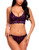 ADOME Womens Lace Lingerie Bra and Panty Set Strappy Babydoll Bodysuit -M  Purple-