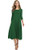 Hotouch Womens Stylish Long Solid 3-4 Sleeve Patchwork Dress -Dark Green  XXL-