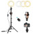 8 Selfie LED Ring Light with Tripod Stand and Phone Holder  3 Light Mode and 10 Brightness Level for Live Stream  YouTube Video  Vlogs  Photography  Comp
