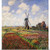 GREATBIGCANVAS Entitled Tulip Fields with The Rijnsburg Windmill  1886 Oil on Canvas Poster Print  24 x 19  Multicolor