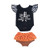 Toddler Baby Girl Halloween Clothes Pumpkin Skull Ruffle Sleeve Romper Tops Striped Shorts Headband 3Pcs Outfit Set -Black Skull  9-12Months-