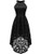 Dressystar 0028 Halter Floral Lace Cocktail Party Dress Hi-Lo Bridesmaid Dress Black L