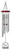 Chimesofyourlife E4489 Wind Chime  Harrier-Silver  19-Inch
