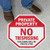 SmartSign Private Property - No Trespassing  Violators Prosecuted Anti Slip Adhesive Octagonal Floor Sign - 17 x 17