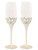Pearl Wedding Champagne Toasting Flutes, Set of 2