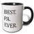3dRose (mug_151488_4) Best Pa Ever - Gifts for dads - Father nicknames - Good for Fathers day - black text - Two Tone Black Mug, 11oz