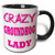 3dRose mug_175087_4 Crazy Groundhog Lady - Two Tone Black Mug, 11oz
