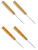 Carpenter Wood Handle Awl - Pack of 4 - Large Leather Wooden Awls - Bookbinding Working Awl Tool