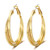 FAMARINE 18K Gold Plated Thick Chunky Hoop Earrings for Women 1-6  14K Real Gold Plated Textured Twisted Hoop Earrings for Teen Girls  Gold Hoops