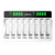 HiQuick AAA AA Battery Charger with LCD Micro USBandType C Input Practical Slots Design for AA AAA Ni-MH Ni-CD Rechargeable Batteries Independent Slots