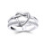 JO WISDOM 925 Sterling Silver Cubic Zirconia Infinity Knot Wedding Promise Heart Rings for Women Girls Size 9