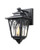JAZAVA Outdoor Wall Sconces Light Fixtures   Tulip Design One-Light Exterior Wall Mount Sconce Lights Lantern  13 inches Height House Lights  Matte Bl