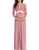 KIM S Maternity Dress for Photoshoot Maxi Dress with Pocket Dusty Pink Medium
