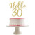 Gold Glittery Hello 30 Cake Topper- 30th Birthday Party Decorations 30th Anniversary Party Cake Decor Birthday Cake Decor?Double Sided Glitter?