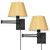 Pauwer Plug in Wall Sconces Set of 2 for Bedroom Wall Lights with Plug in Cord and Switch Adjustable Swing Arm Wall Lamps Indoor Wall Light Fixture