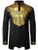 LucMatton Mens African Traditional Dashiki Luxury Metallic Gold Printed Mandarin Collar Wedding Dress Shirt Black Small LucMatton Mens African Traditional Dashiki Luxury Metallic Gold Printed Mandarin Collar Wedding Dress Shirt Black Small